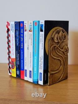 Pair of Art Nouveau Gilt Bronze Bookends
