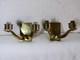 Pair Of Antique Art Deco Bronze Wall Lamps