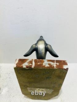 Pair of bookends in marble and bronze signed Hippolyte MOREAU - The Seals