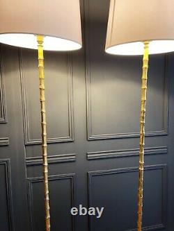 Paire De Lampadaires De La Maison Bagues En Forme De Bamboo Years 60