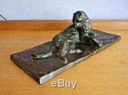 Panther Reclining Bronze Animal Art Nouveau Art Deco, Godchaux, Jouve, Guyot