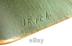Paper Knife + Ashtray Bronze Signed Rischmann 1930 Frog Fog Art Deco