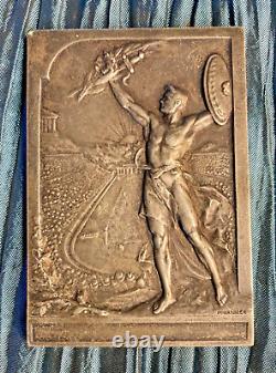 Paul Vannier (1880-1940) Olympic Games Silver Bronze Art Deco 1906