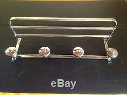 Peg Coat Rack Brass / Bronze Chrome Modernist Art Deco Period 1930-1940