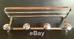 Peg Coat Rack Brass / Bronze Chrome Modernist Art Deco Period 1930-1940