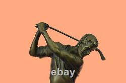 Perfect Swing Golf Golfer Golf Sport Bronze Sculpture Figurine Statue Art Deco