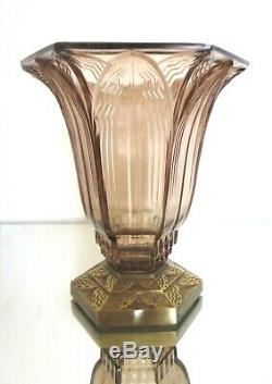 Pierre D'avesn Francerare Vase Water Jet Bronze Mount 1925 Art Deco