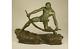 Pierre Le Faguays Archer Drawing His Bow Very Large Bronze Sign