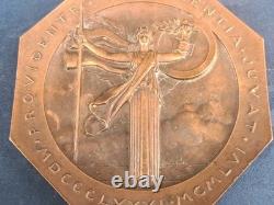 Pierre Turin Art Deco bronze vide-poche medal. Providentia Juvat