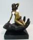 Pin-up Sexy Statue Sculpture, Art Deco Style, Art Nouveau Style, Solid Bronze S