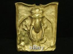 Plate Bronze Animal Art Elephant Copy. Ld. Counter French Art