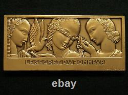 Plate Bronze Art Deco Jean Vernon Le Secret Du Bonheur Monnaie De Paris