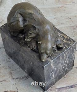 Polar Bear Bronze Sculpture Art Deco Statue Figure Lostwax Art