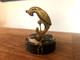 Pretty Little Bronze, Marble Base, Stylized Bird Signed Bizette, Art Deco