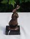 Rabbit Hare Animalier Style Art Deco Style Art Nouveau Bronze Statue Sculpture