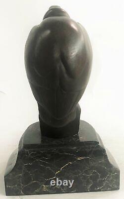 Rare American Art Deco Stylized Bronze Vulture by Williams Sculpture Marble