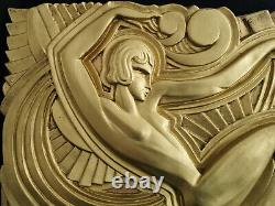 Rare Art Deco Bas Relief Folies Bergère Look Gilded Bronze 1920-1925 Maurice Pico