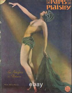 Rare Art Deco Bas-Relief Folies Bergère-style Gilt Bronze 1930 by Maurice Pico