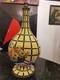Rare Art Deco Faience And Bronze Lamp Base Hb