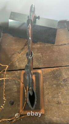 Rare Art Deco Lamp in Patinated Copper Bronze