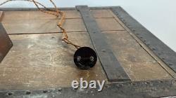 Rare Art Deco Lamp in Patinated Copper Bronze