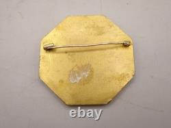 Rare Art Deco Medal in Gilt Bronze by P. Turin, 1932. Young Woman in Profile