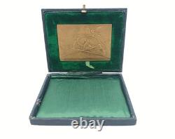 Rare Art Deco Rowing Plaquette Glandaz Cup 1930 Robert JACQUET - Bronze, 31