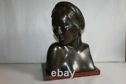 Rare Bronze Art Deco Tonkinoise Emile Boudon Workshop Hoang Xuan Lan 1930