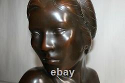 Rare Bronze Art Deco Tonkinoise Emile Boudon Workshop Hoang Xuan Lan 1930