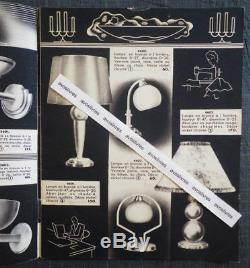 Rare Catalog Hubens Art And Light 1935-1936 Chandelier Bronze Glass Art Deco