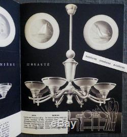Rare Catalog Hubens Art And Light 1935-1936 Chandelier Bronze Glass Art Deco