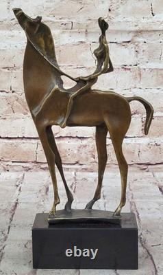 Rare Dali Horse 100% Genuine Bronze Sculpture Figurine Statue Art Deco Decor