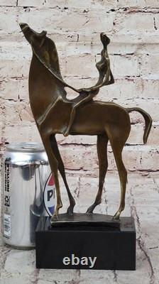 Rare Dali Horse 100% Genuine Bronze Sculpture Figurine Statue Art Deco Decor