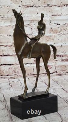 Rare Dali Horse 100% Genuine Bronze Sculpture Figurine Statue Art Deco Decor