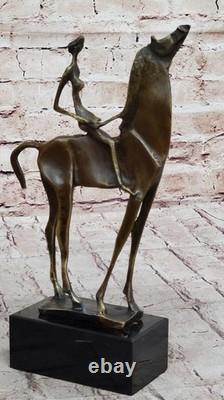 Rare Dali Horse 100% Genuine Bronze Sculpture Figurine Statue Art Deco Decor