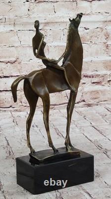 Rare Dali Horse 100% Genuine Bronze Sculpture Figurine Statue Art Deco Decor