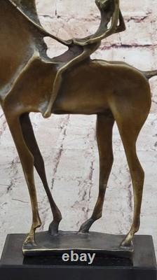 Rare Dali Horse 100% Genuine Bronze Sculpture Figurine Statue Art Deco Decor