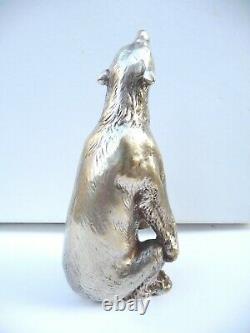 Rare Silver Bronze Art Deco Polar Bear