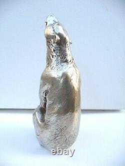 Rare Silver Bronze Art Deco Polar Bear