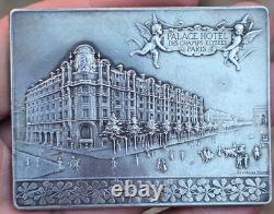 Rare Superb Art Deco Medal, Palace Hôtel des Champs Elysées by Vernon 1899