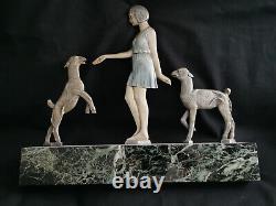 Rare bronze signed JANLE LE JAN art deco 1920 1930 max le verrier