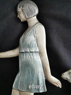 Rare bronze signed JANLE LE JAN art deco 1920 1930 max le verrier