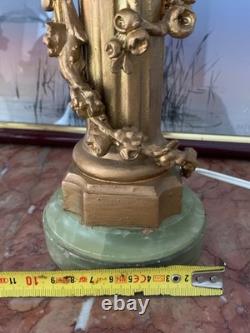 Rare bronze table clock, circa 1900, Art Deco style