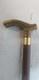 Rare Smuggler's Cane Retro Art Deco Style With Solid Bronze Handle