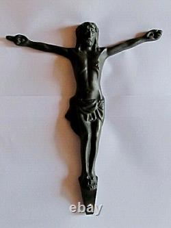 Religious sculpture of Jesus Christ, large bronze Art Deco signed A. Dubois