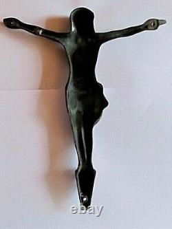 Religious sculpture of Jesus Christ, large bronze Art Deco signed A. Dubois