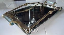 René PROU (1889-1947) Gilded bronze Art Deco serving tray mirror