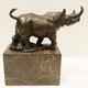 Rhinoceros Statue Sculpture Animalier Style Art Deco Style Art Nouveau Bronze