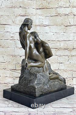 Rodin Eternal Idol Erotic Chair Bronze Marble Statue Figurine Art Deco