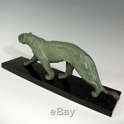 Rulas Sculptor Panther Art Deco Bronze Signed
